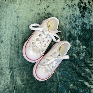 Toddler white converse